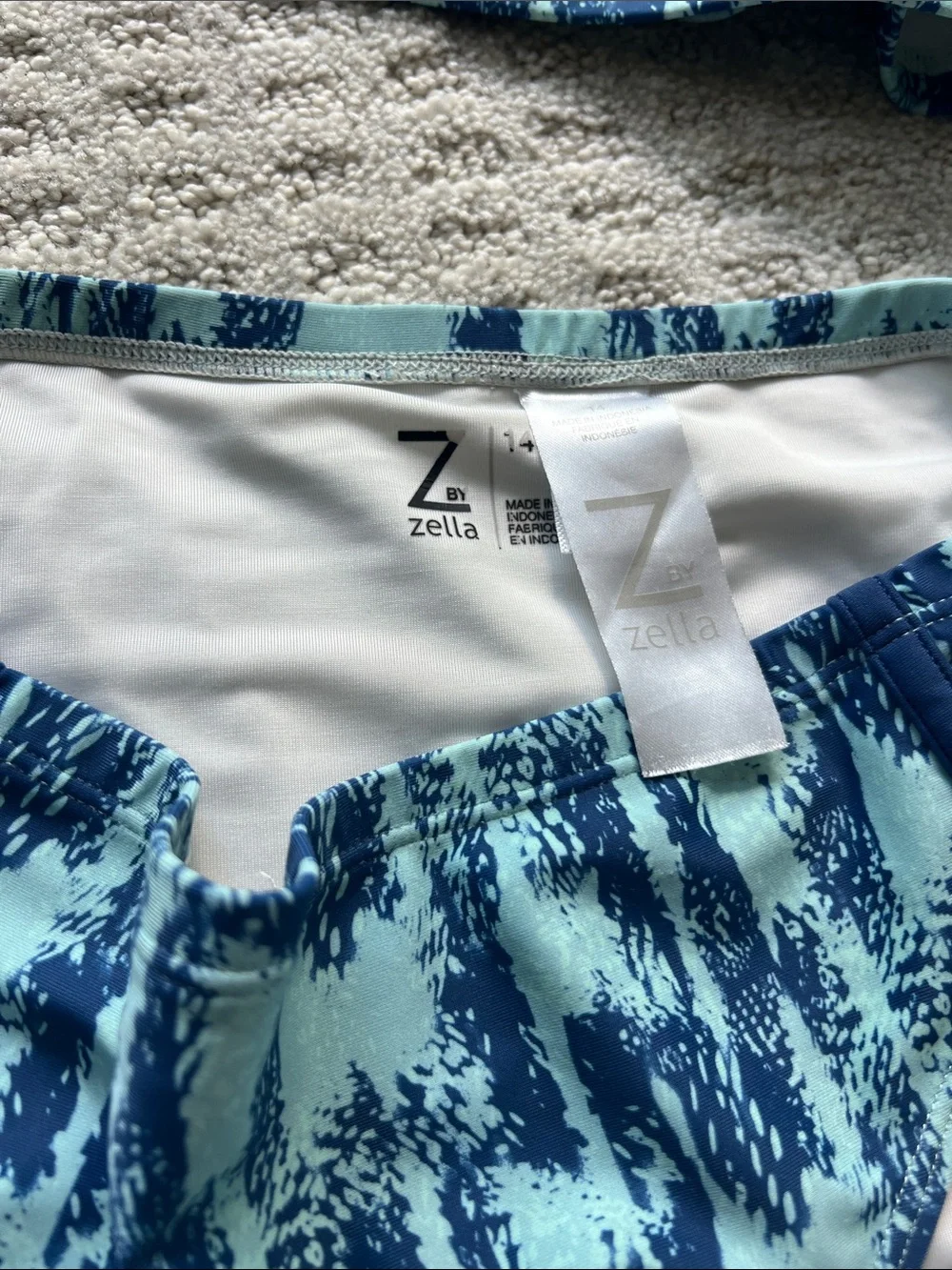 Z by Zella Two-Piece Swim Set - Rash Guard Top & Briefs